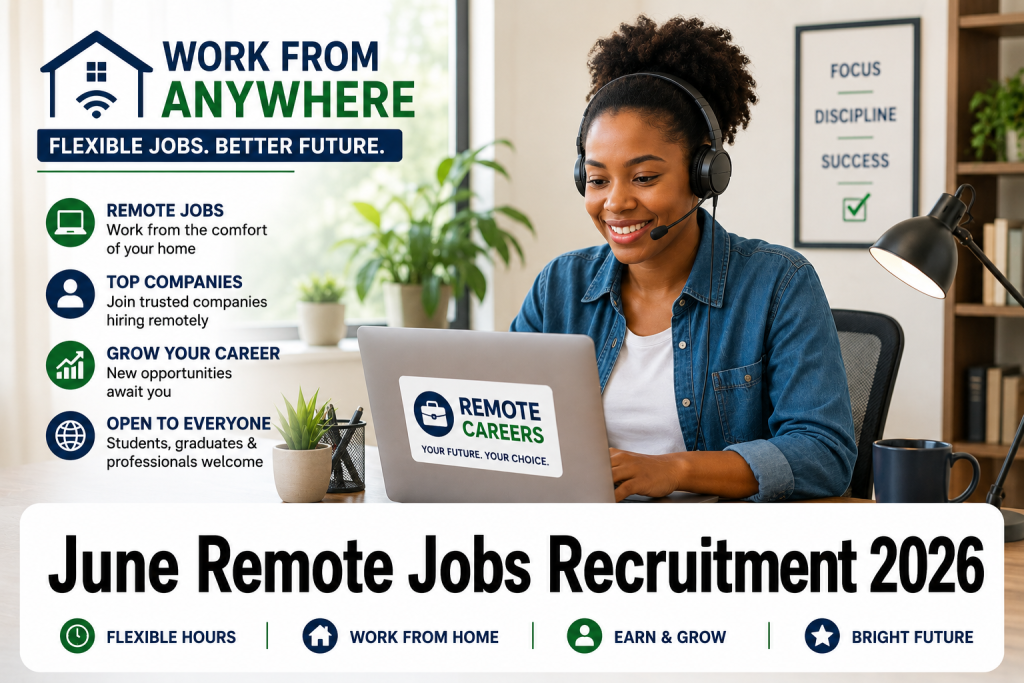 June Remote Jobs Recruitment 2026