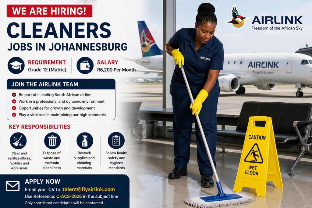 Cleaner Jobs Johannesburg