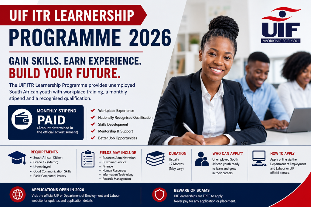 UIF ITR Learnership Programme 2026