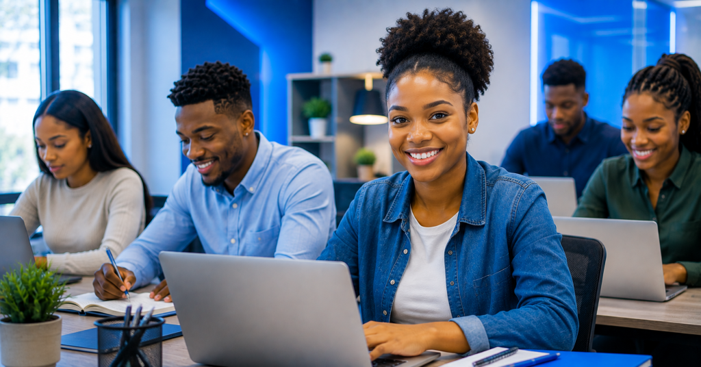 South African youth participating in accredited skills development and workplace training through a CSG Skills learnership.