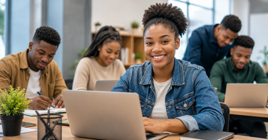 South African youth participating in workplace skills training through an Eyethu Youth learnership programme.