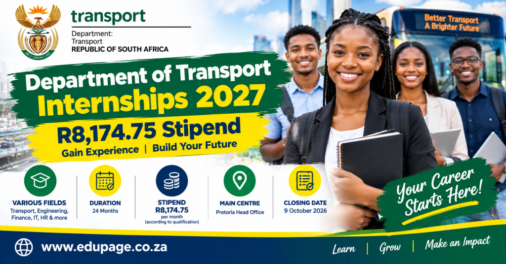 Department of Transport Internships 2027