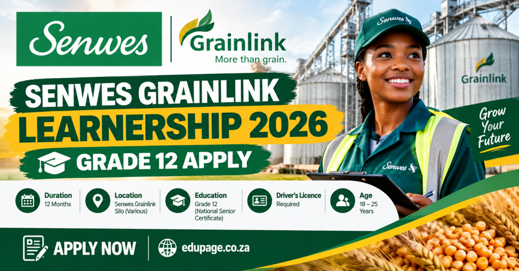 Senwes Grainlink Learnership 2026: Grade 12 Apply