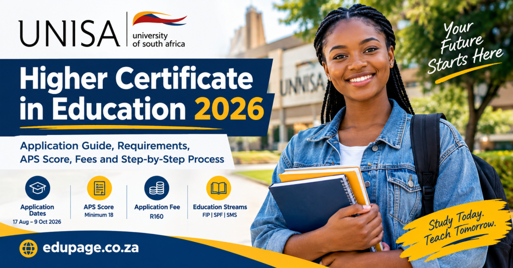 Unisa Higher Certificate in Education 2026