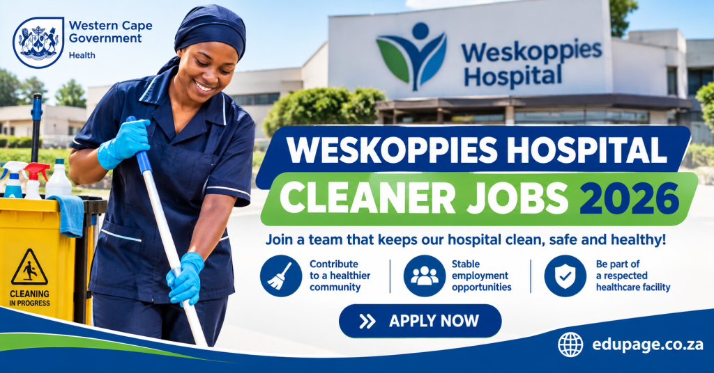 Weskoppies Hospital Cleaner Jobs 2026